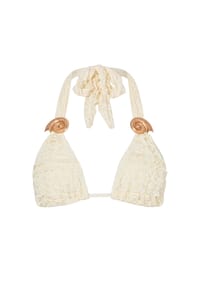 MODA MINX - Bikinioberteil Lace Nautilus Shell mit tollen Muschel-Elementen - White