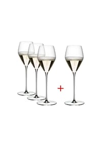 RIEDEL Champagner Weingläser Veloce 327 ml 4er Set transparent - VELOCE - transparent