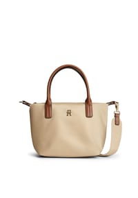 TOMMY HILFIGER - Henkeltasche, Reißverschluss, Emblem, für Damen - ACC  BEIGE