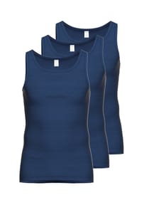 AMMANN - Unterhemd / Tanktop 3er Pack Jeans Feinripp - Anthrazit