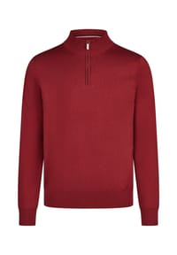 HECHTER PARIS - Strickpullover Classic mit Stehkragen und Front-Reißverschluss - Schwarz