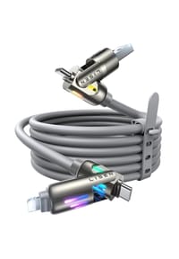MANIKE - 4 in 1 Multi Ladekabel Universal 240W USB C - silber