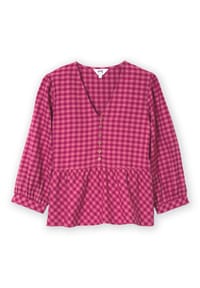 KITE - Damen Damson Karos Worgret Flanellbluse Bio-Baumwolle - Rosa