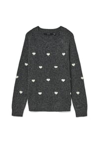 VERO MODA® - Strickpullover Doffy In, Rippbündchen, für Damen - 175680001 MOON ROC