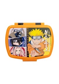 COFI - Naruto Kinder Brotdose – Lunchbox Pausenbox Schulbrotbox - Schwarz 5,6x14x17cm