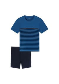uncover by SCHIESSER - Schlafanzug Nightwear - kurz - blau