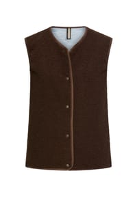 camel active - Teddy Weste mit seitlichen Eingrifftaschen - Braun