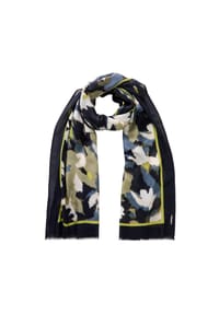 olsen - Schal mit floralem Panneaux-Print - Moss Green