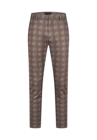 JEFF - Anzughose JFLeo - Brown check