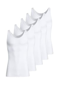 -con-ta- - Unterhemd / Tanktop 5er Pack Doppelripp - Weiß