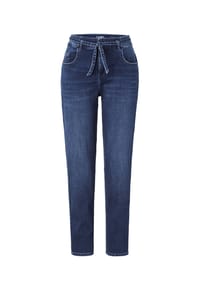 PADDOCK'S® - Relaxed-Fit Jeans mit Kordel CARO - dark blue heavy wash with 3D pleats