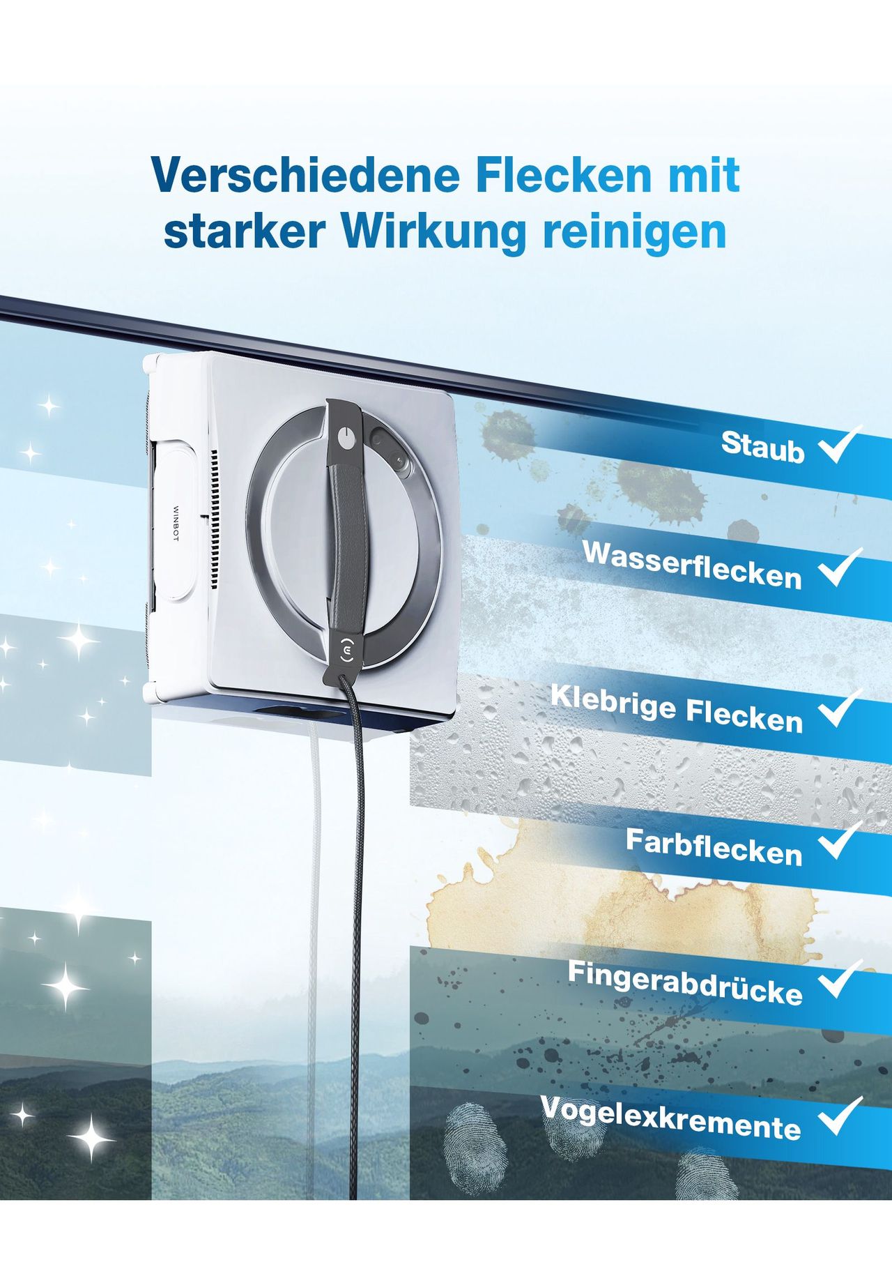 ECOVACS Fensterputzroboter WINBOT W2 OMNI mit multifunktionaler 