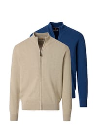 redmond - Strickjacke 2er Pack Basic - Schwarz
