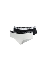 REPLAY - Damen Panties, 2er Pack - Slip, Logobund, Baumwollmischung - Grau