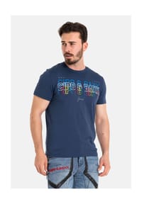 CIPO & BAXX® - T-Shirt CT717 gerade geschnitten - NAVYBLUE