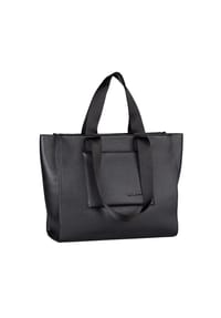 DENIM TOM TAILOR - AISHA Shopper, Kunstleder, Reißverschluss, für Damen - BLACK