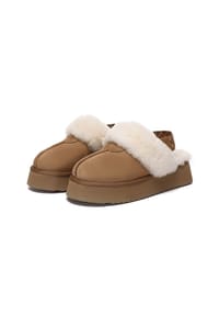 EVERAU® - Damen Plateau-Hausschuhe Wagtail - BLACK