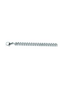Adelia's - Damen Edelstahl Schmuck Edelstahl Flach Panzer Halskette 60 cm Ø 6,4 mm - silber