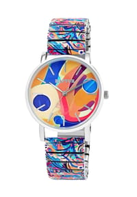 RAPTOR Raptor - Damen Quarz Armbanduhr Colorful Edition mit Edelstahlzugarmband - Mineralglas - Colorful Edition 1
