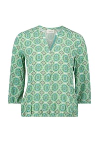 CARTOON - Shirtbluse, Split-Neck, für Damen - 5880 GREEN/BLUE