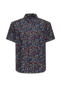 KING KEROSIN - Kurzarmhemd mit Sprüchen und Statements Printed Rebellion - schwarz