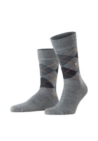 Burlington - Mittelhohe Socken, Argyle-Muster, Burlington-Clip, für Herren - 3087 ANTHRA. MOUL