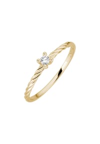 LYOMI - Ring 585/- Gold 1 Diamant 0,07ct. - gelb