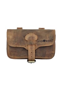 GREEN BURRY Vintage - Vintage Military Gürteltasche Leder 16 cm - save brown