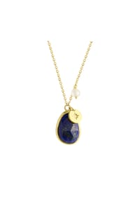 jamelli - Halskette 925/- Sterling Silber 2 Lapislazuli 4,77ct. - gelb