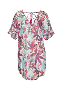 LASCANA - Tunika Imani, V-Ausschnitt, für Damen - SAND-RED-BLU