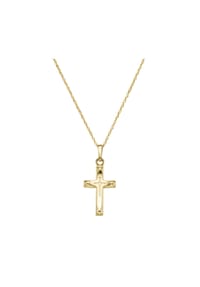 Luigi Merano® - Kette mit Kreuz-Anhänger, Gelbgold 585 - gold