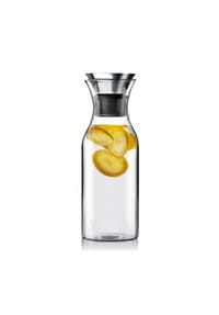 eva solo - Kühlschrankkaraffe, Borrosilikat-Glas/Edelstahl/Silikon, Transparent, 1 L - Hellgrau