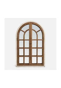 LOBERON - Deko-Fenster mit Spiegel Montévine braun - 