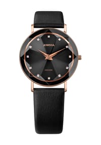 JOWISSA Facet - Damenuhr "Facet J5.606.L" - roségold/schwarz