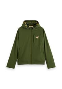 SCOTCH & SODA - Jacke Classic hooded soft-shell jacket mit Kapuze, Tunnelzug, Brust- und Seitentaschen in Regular Fit - grün