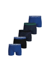 BJÖRN BORG - Herren Boxershorts, 5er Pack - Cotton Stretch Boxer, Unterhose, Baumwolle, Logobund - Schwarz/Blau