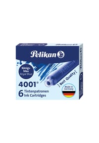 Pelikan - Tintenpatrone "4001", 6er Pack - KÖNIGSBLAU