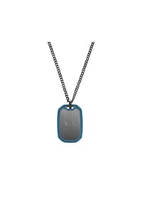 ARMANI EXCHANGE SUTTON - Armani Exchange Dog Tag Herrenhalskette aus Edelstahl, AXG0171060 - Anthrazit