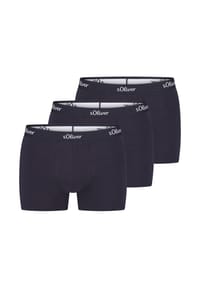 s.Oliver - Pants, 3er-Pack, Logo-Bund, für Herren - BLAU/SCHWARZ