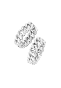 SMART JEWEL® - Creolen Panzerkettenoptik, Silber 925 - gold