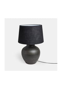 LOBERON - Tischlampe Branver schwarz/braun - schwarz/braun