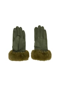 MANGUUN - Fingerhandschuhe, Kunstleder, für Damen - 0  KHAKI