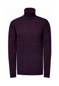 RUSTY NEAL - Strickpullover im angesagten Kontrast-Design - Marine