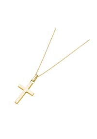 SMART JEWEL® - Kette mit Anhänger Kreuz, Silber 925 - gold