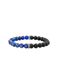 caї - Stretch-Armband Edelstahl 13 Onyx - blau