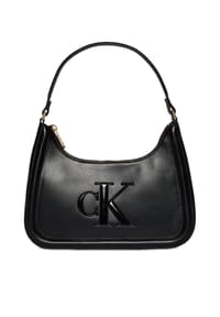 Calvin Klein RAISED - Schultertasche, Kunstleder, Reißverschluss, für Damen - UB1BLACK