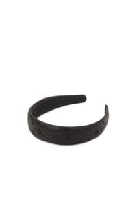 kazar - Schwarzes Lederband mit feinem Muster - 