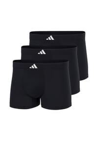 adidas - Herren Boxershorts, 3er Pack - Active Micro Tech, Trunks,  Logo, einfarbig - Schwarz