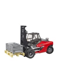 bruder® - Spielzeugauto Linde HT160 Stapler, mit Palette und 3 Boxen - mehrfarbig