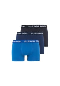 G-STAR RAW - Herren Shorts 3er Pack - Classic Trunk, Logobund - Blau